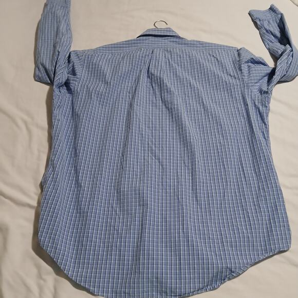 Ralph Lauren Men's XL Classic Fit 100% Cotton Blue Pastel Plaid Button-Down/Up - Picture 8 of 14